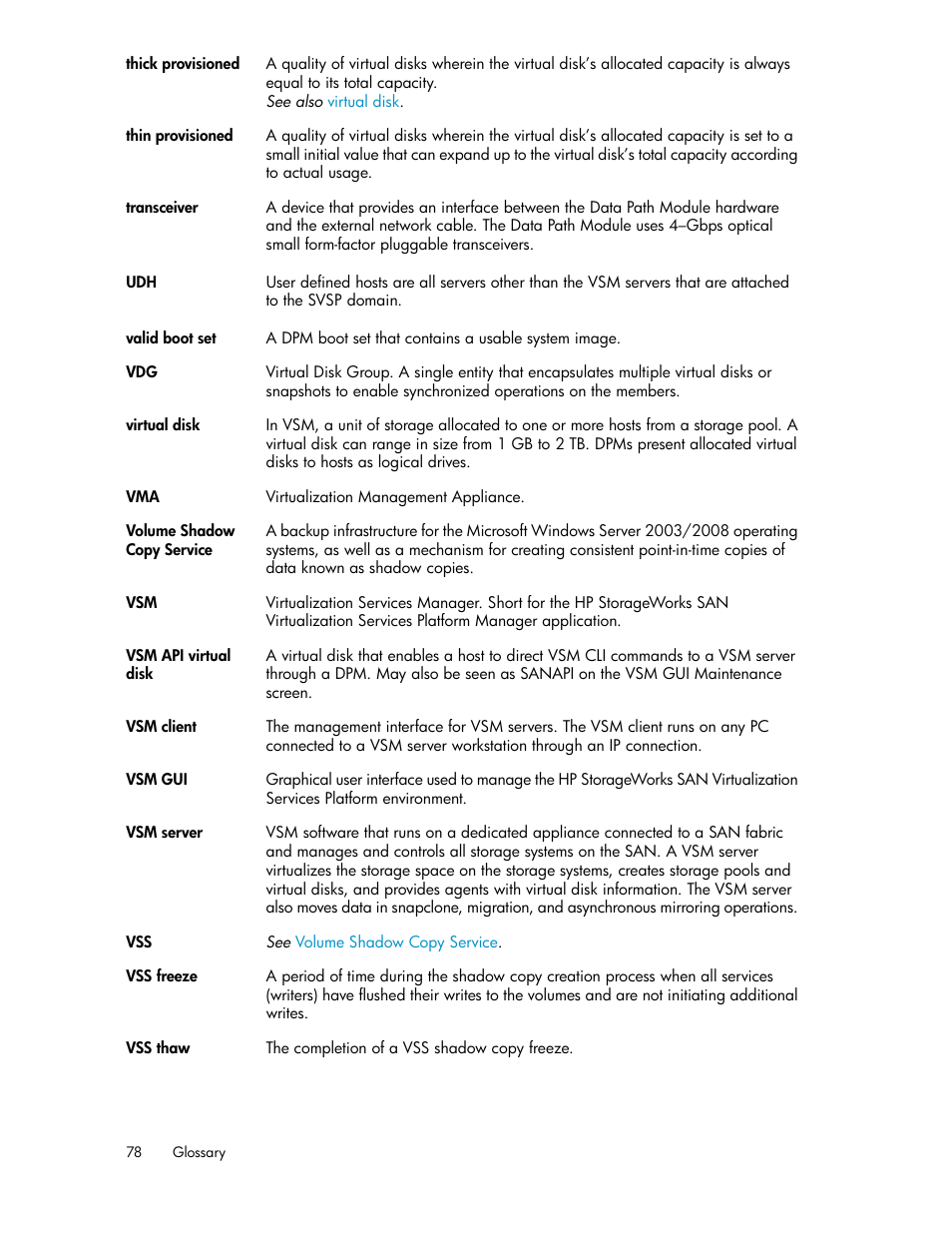 HP SAN Virtualization Services Platform User Manual | Page 78 / 80