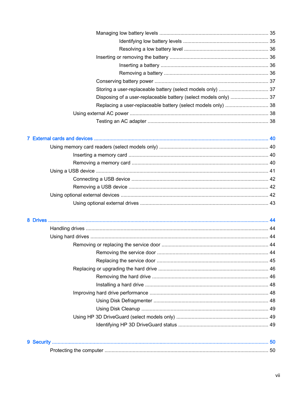 HP 350 G1 Notebook PC User Manual | Page 7 / 90