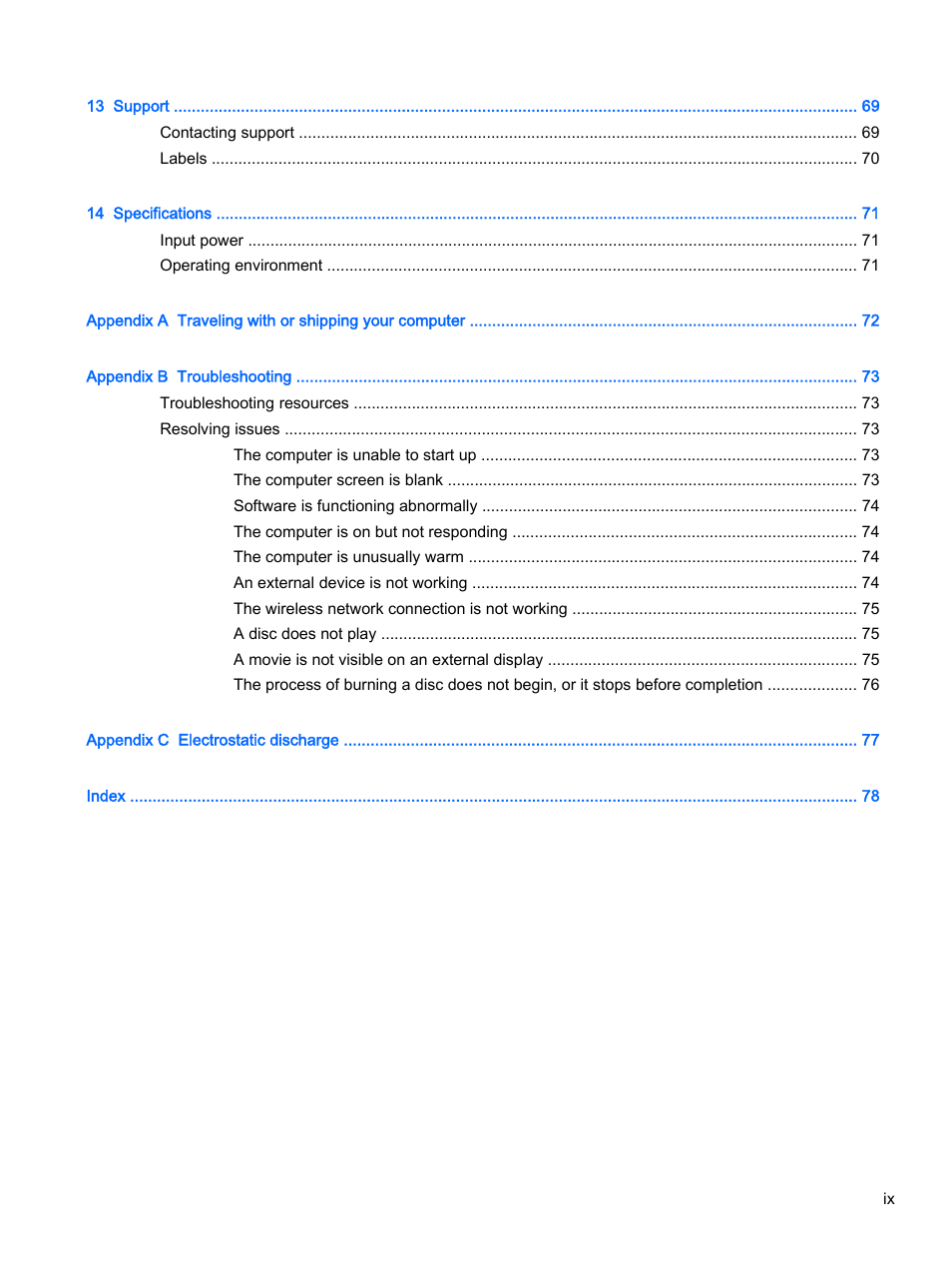 HP 350 G1 Notebook PC User Manual | Page 9 / 90
