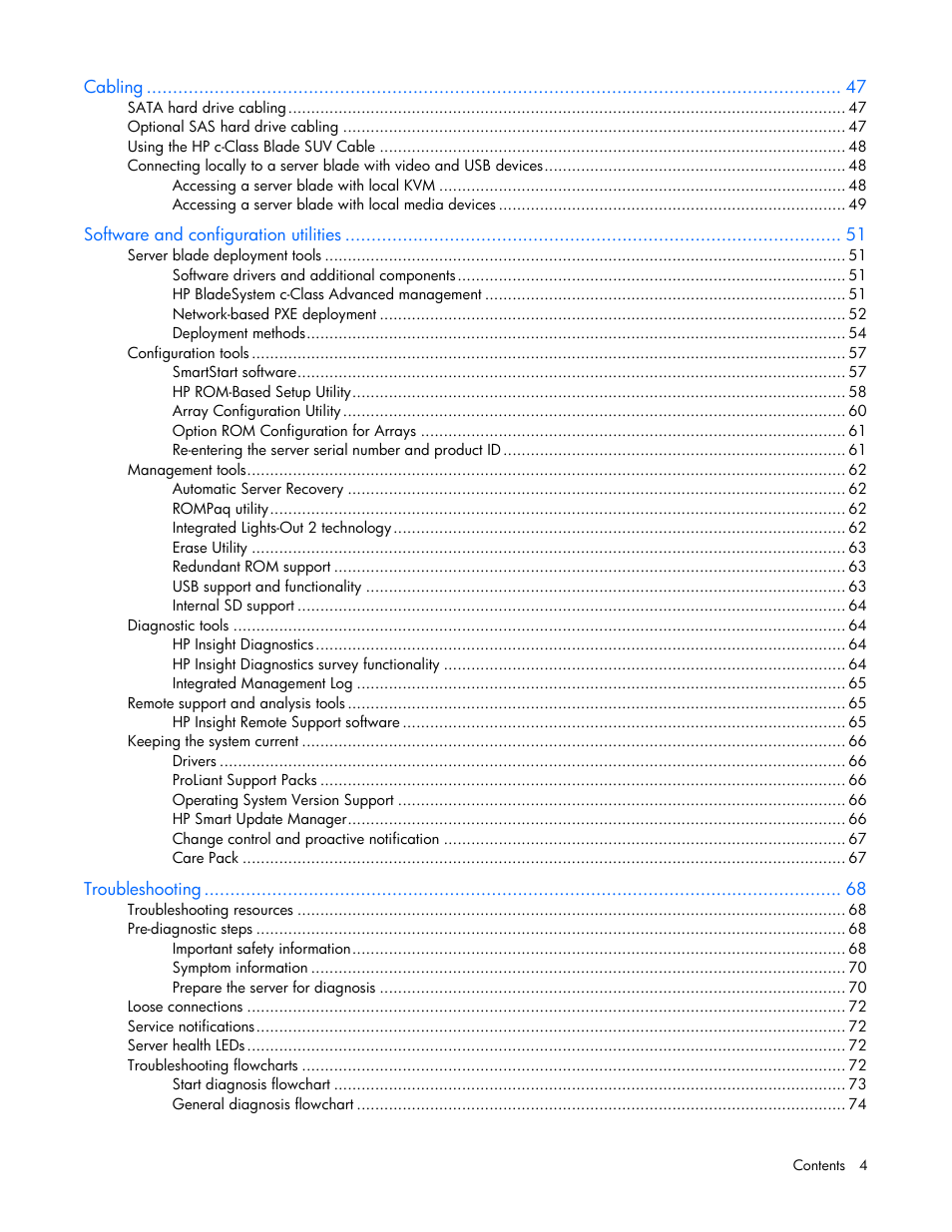 HP ProLiant BL280c G6 Server-Blade User Manual | Page 4 / 108