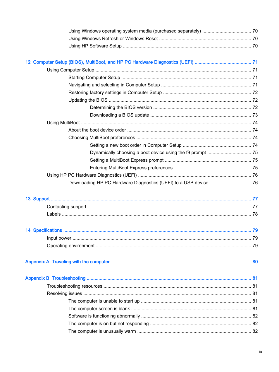 HP ProBook 430 G2 Notebook PC User Manual | Page 9 / 98