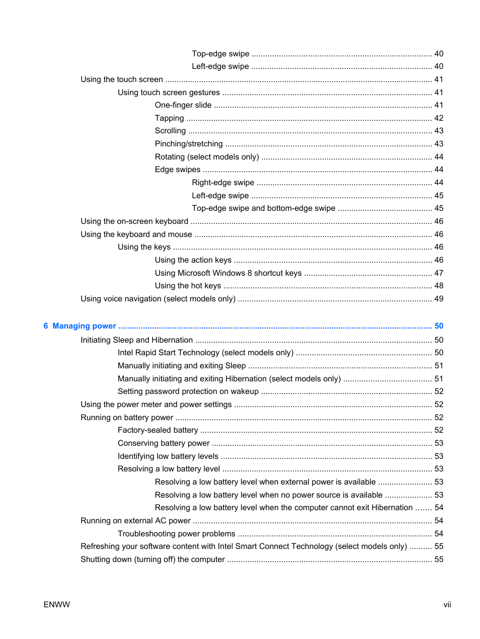 HP Split 13t-g100 CTO x2 PC User Manual | Page 7 / 89