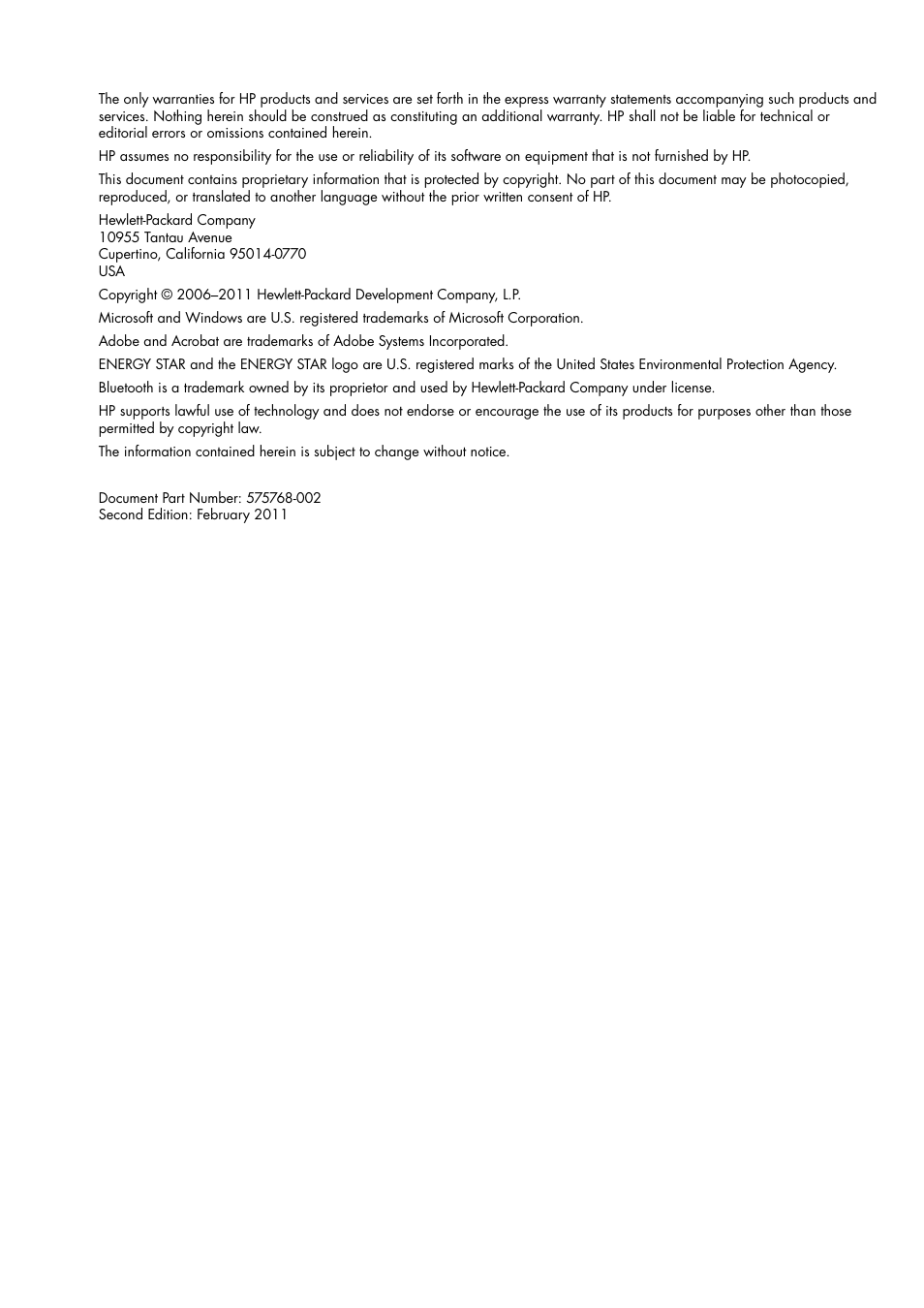 HP 2509b 25 inch Diagonal LCD Monitor User Manual | Page 2 / 48