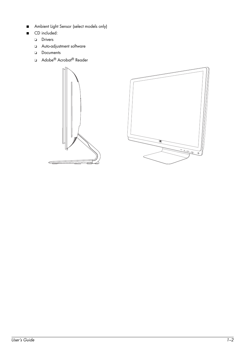 HP 2509b 25 inch Diagonal LCD Monitor User Manual | Page 8 / 48