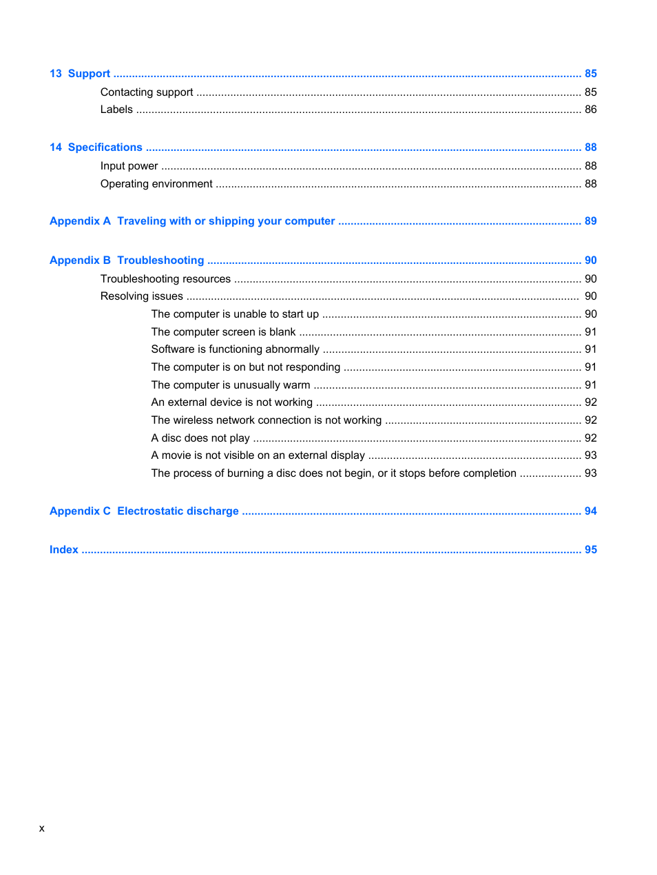 HP ZBook 15 Mobile Workstation User Manual | Page 10 / 108