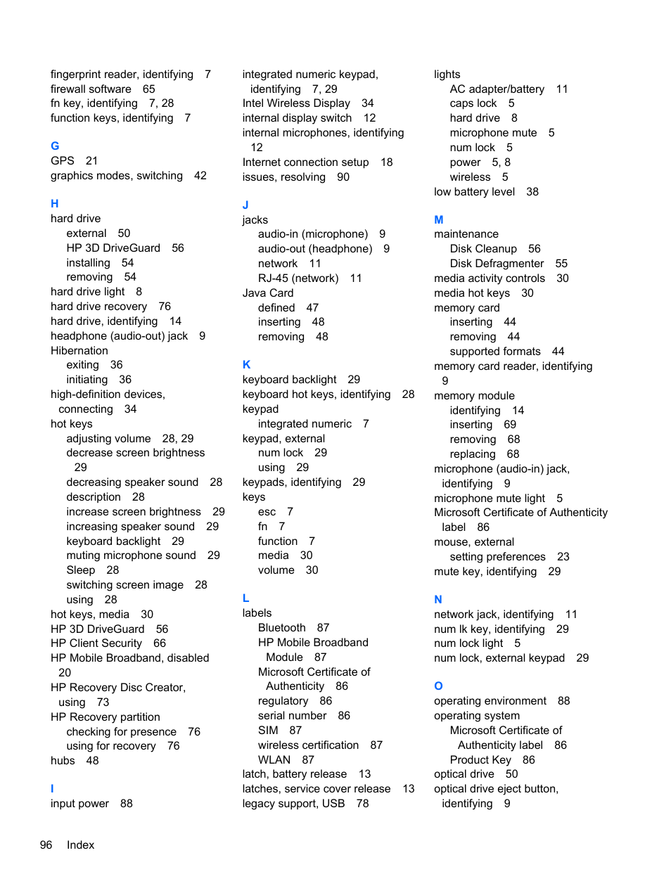 HP ZBook 15 Mobile Workstation User Manual | Page 106 / 108