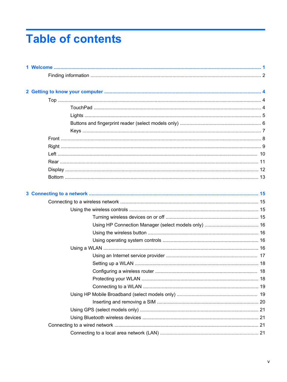 HP ZBook 15 Mobile Workstation User Manual | Page 5 / 108