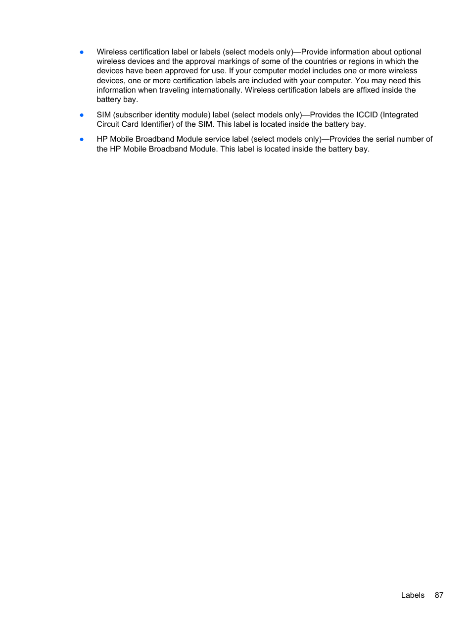 HP ZBook 15 Mobile Workstation User Manual | Page 97 / 108