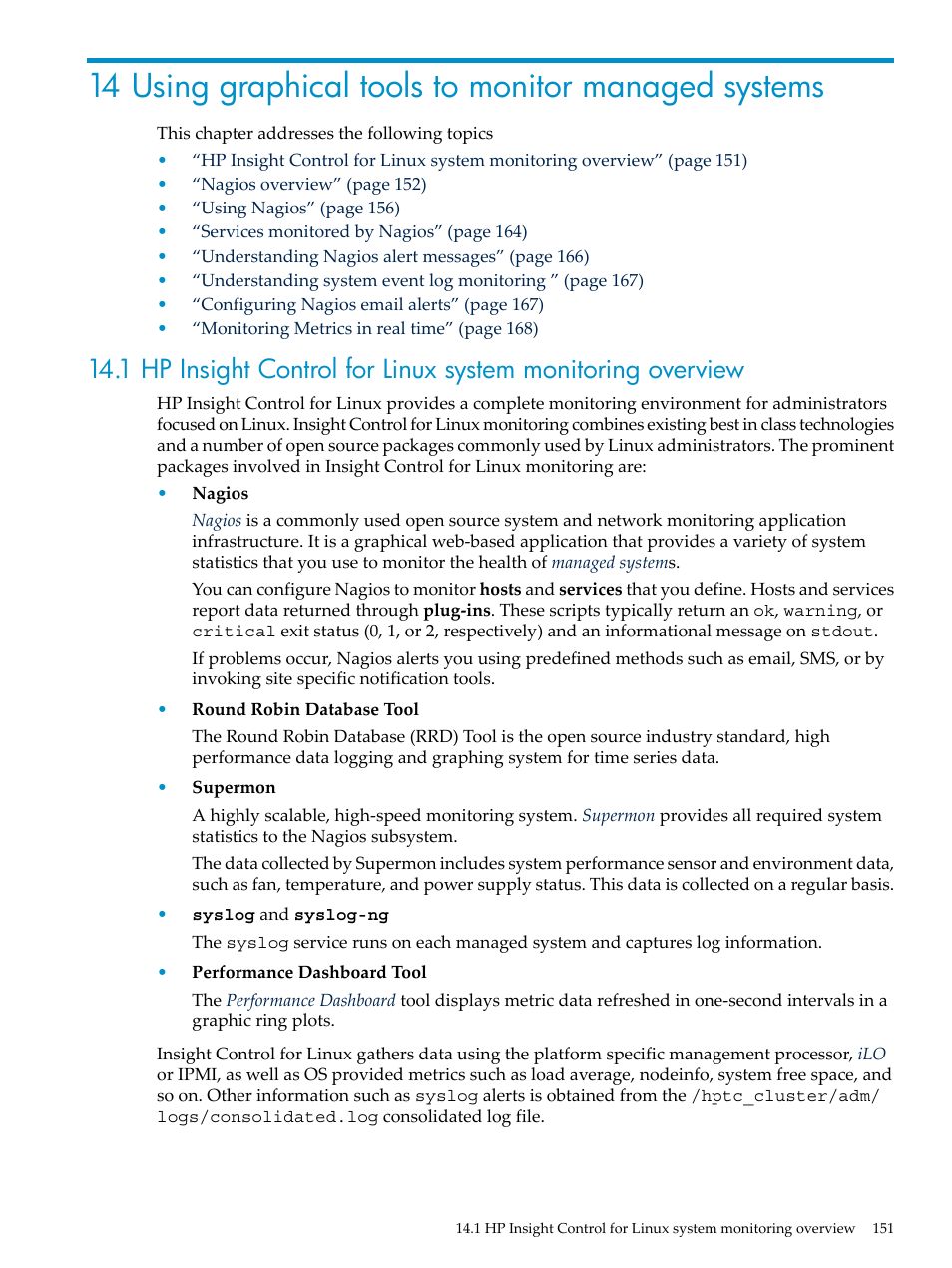 HP Insight Control Software for Linux User Manual | Page 151 / 278