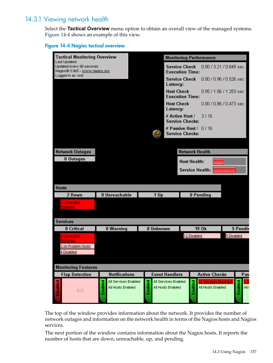 1 viewing network health | HP Insight Control Software for Linux User Manual | Page 157 / 278