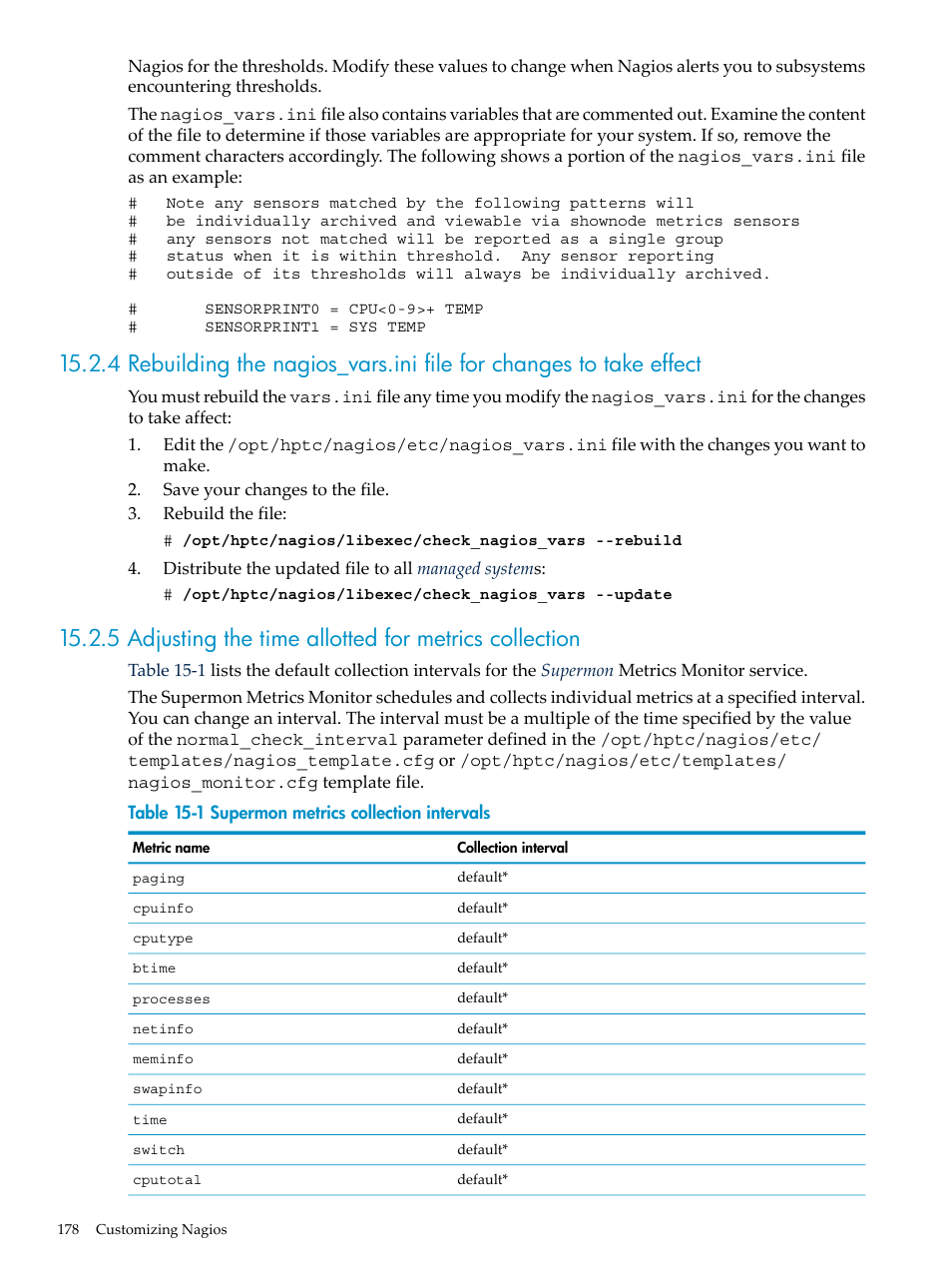 HP Insight Control Software for Linux User Manual | Page 178 / 278