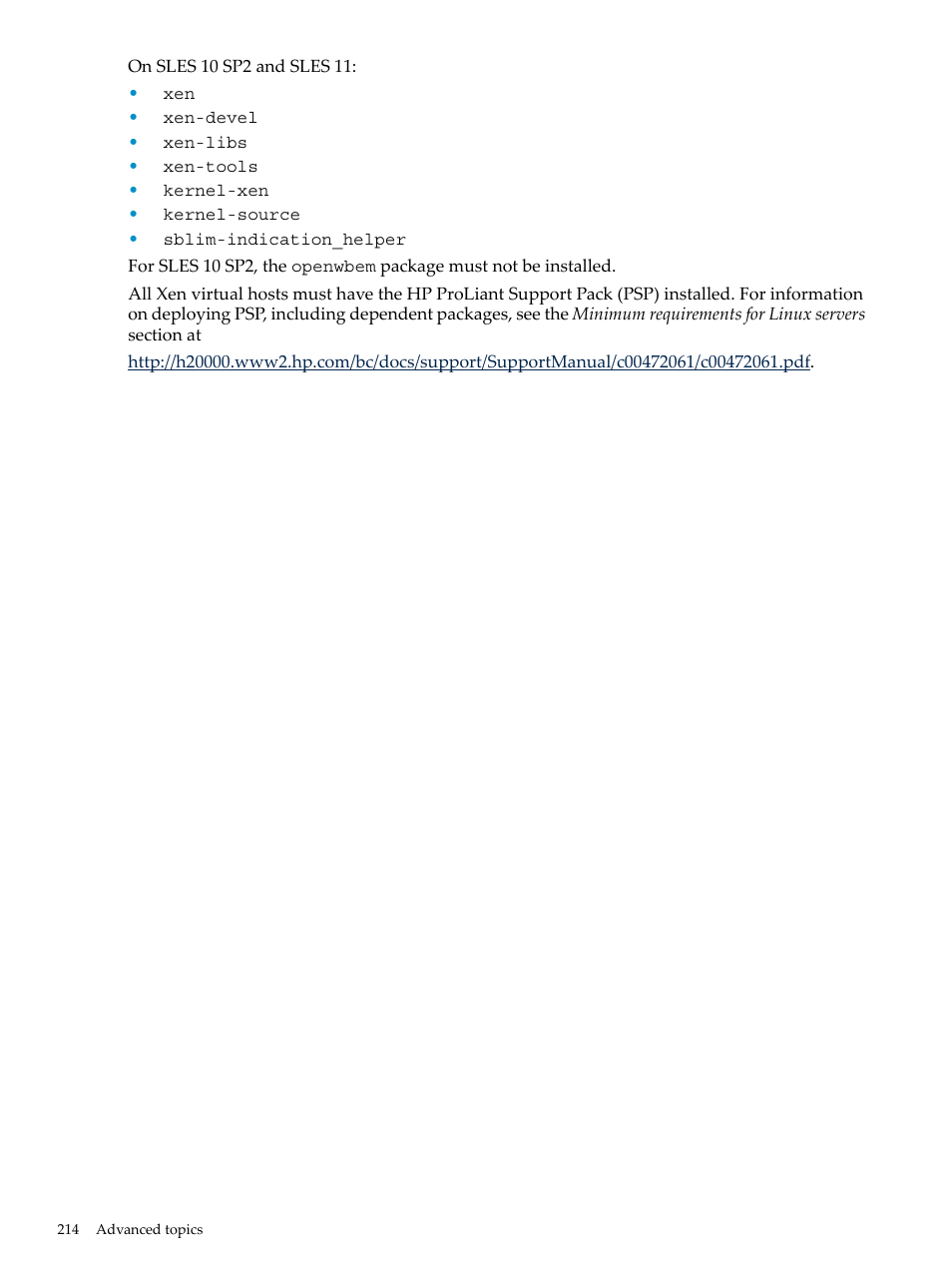 HP Insight Control Software for Linux User Manual | Page 214 / 278