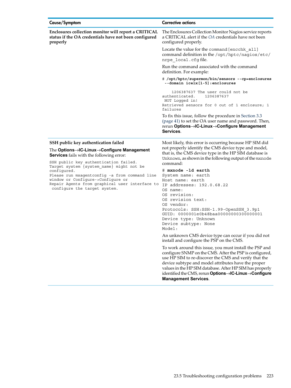 HP Insight Control Software for Linux User Manual | Page 223 / 278