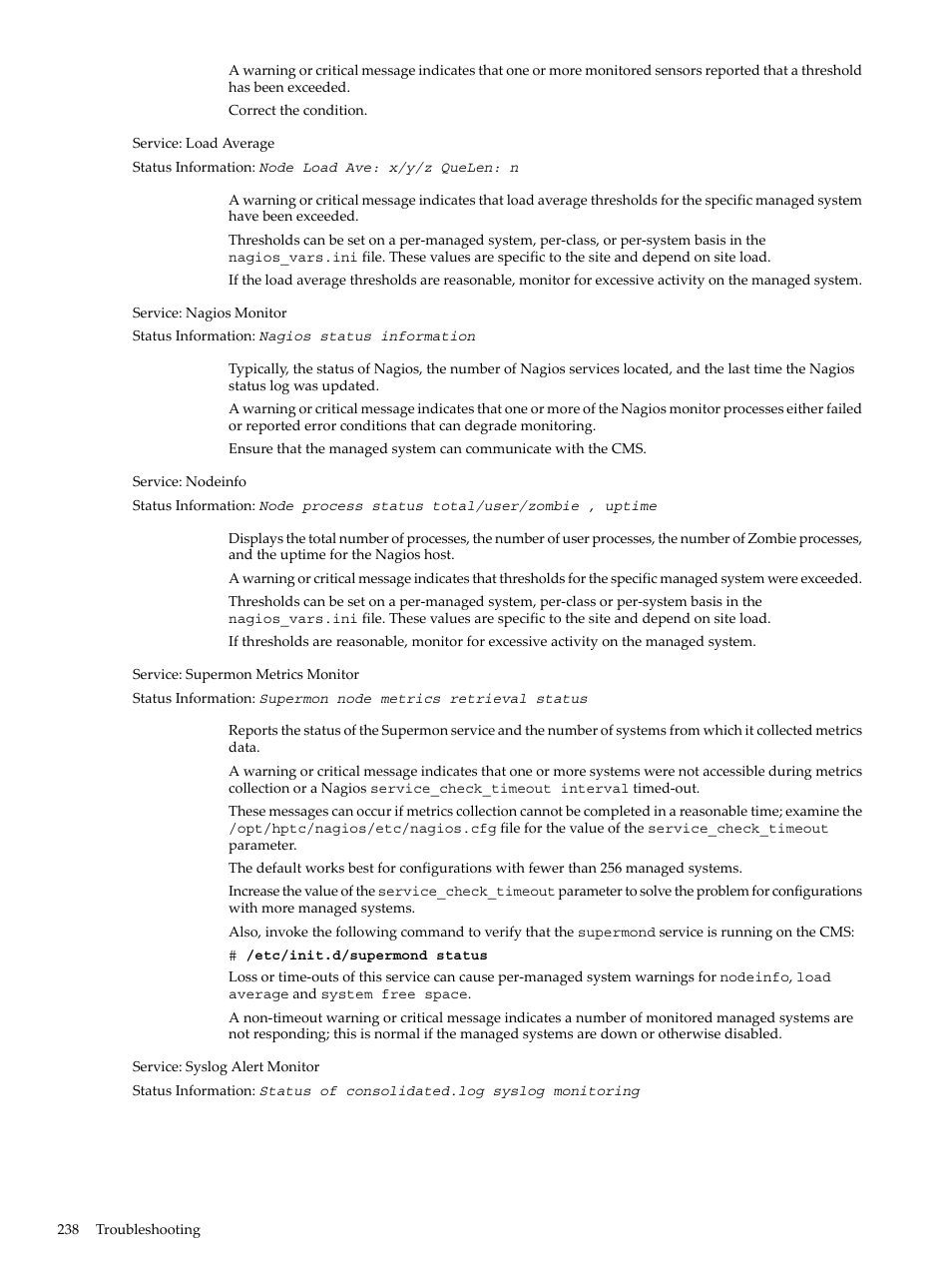 HP Insight Control Software for Linux User Manual | Page 238 / 278