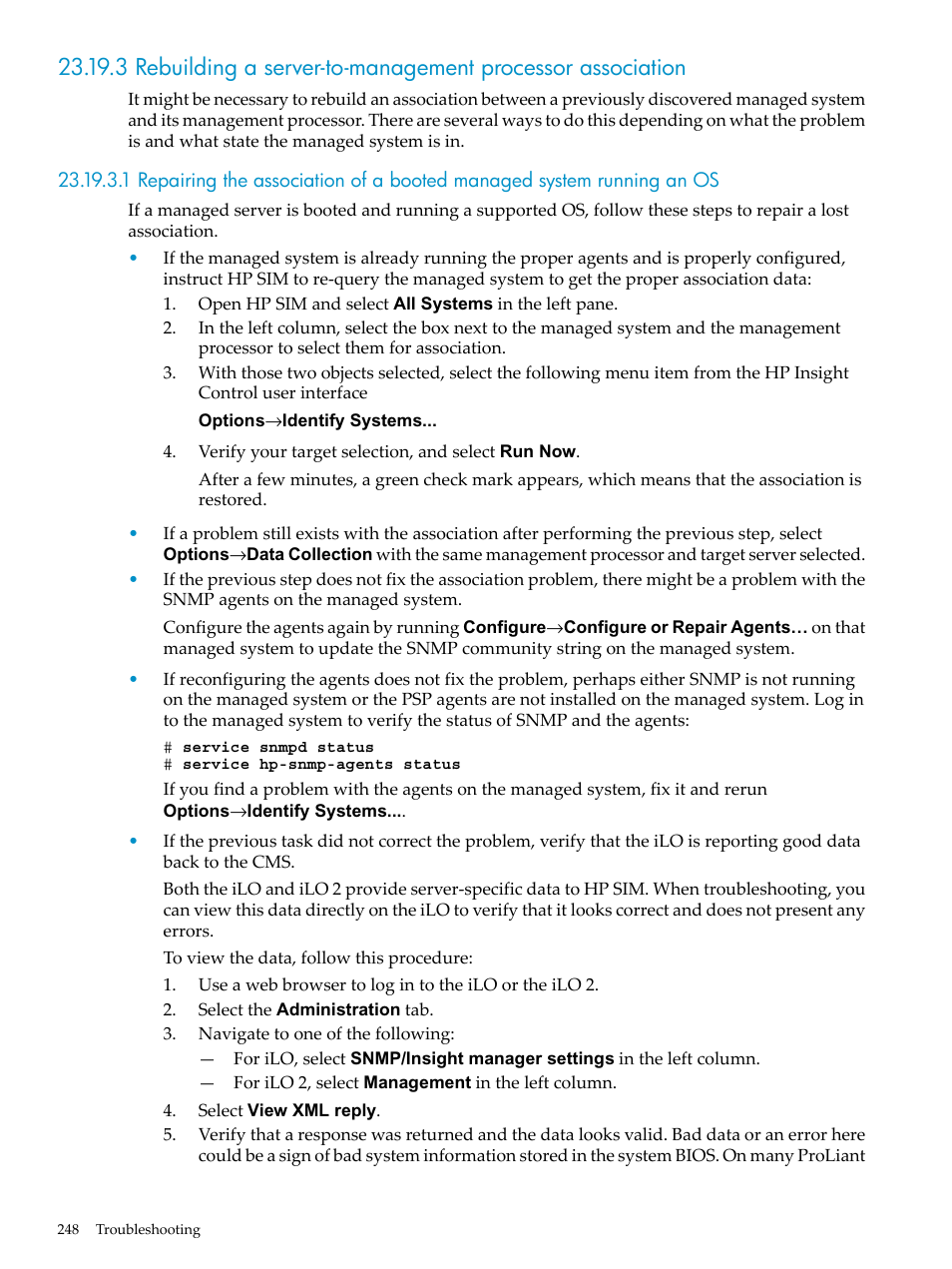 HP Insight Control Software for Linux User Manual | Page 248 / 278