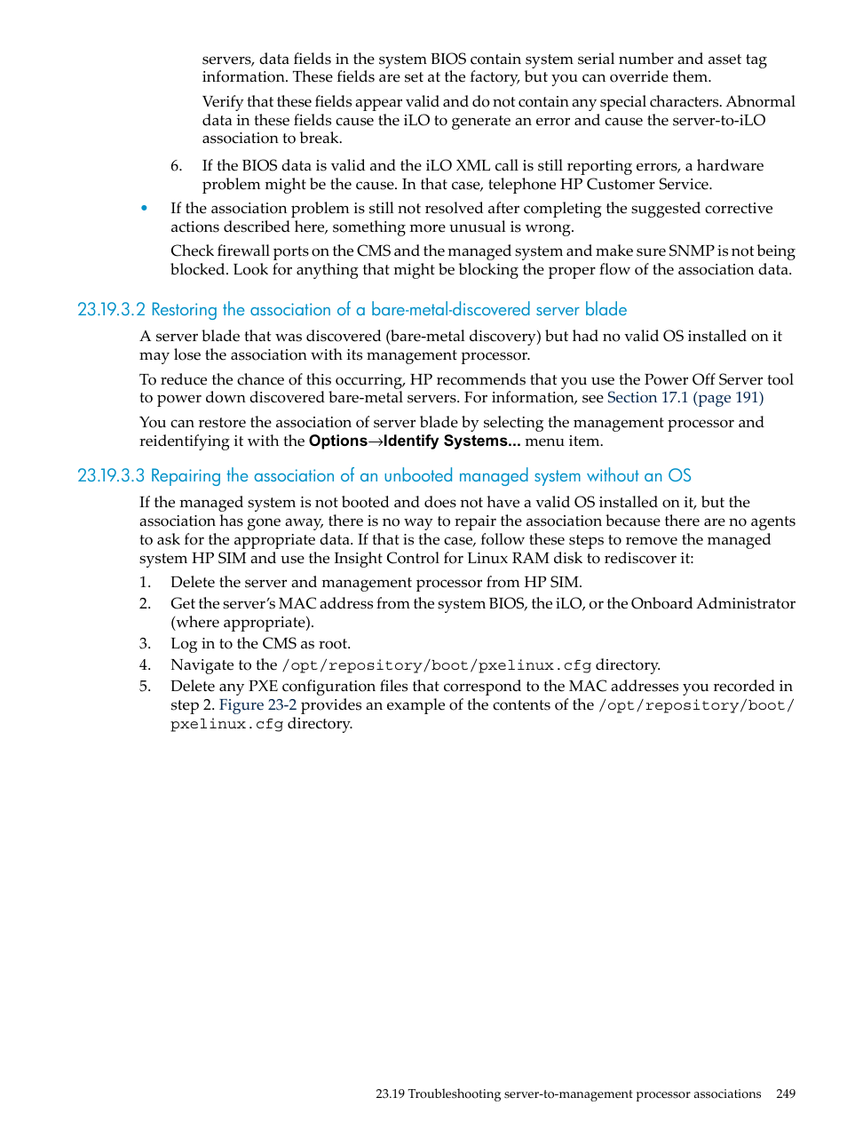 HP Insight Control Software for Linux User Manual | Page 249 / 278