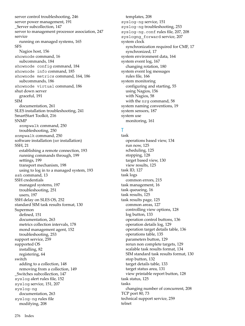 HP Insight Control Software for Linux User Manual | Page 276 / 278