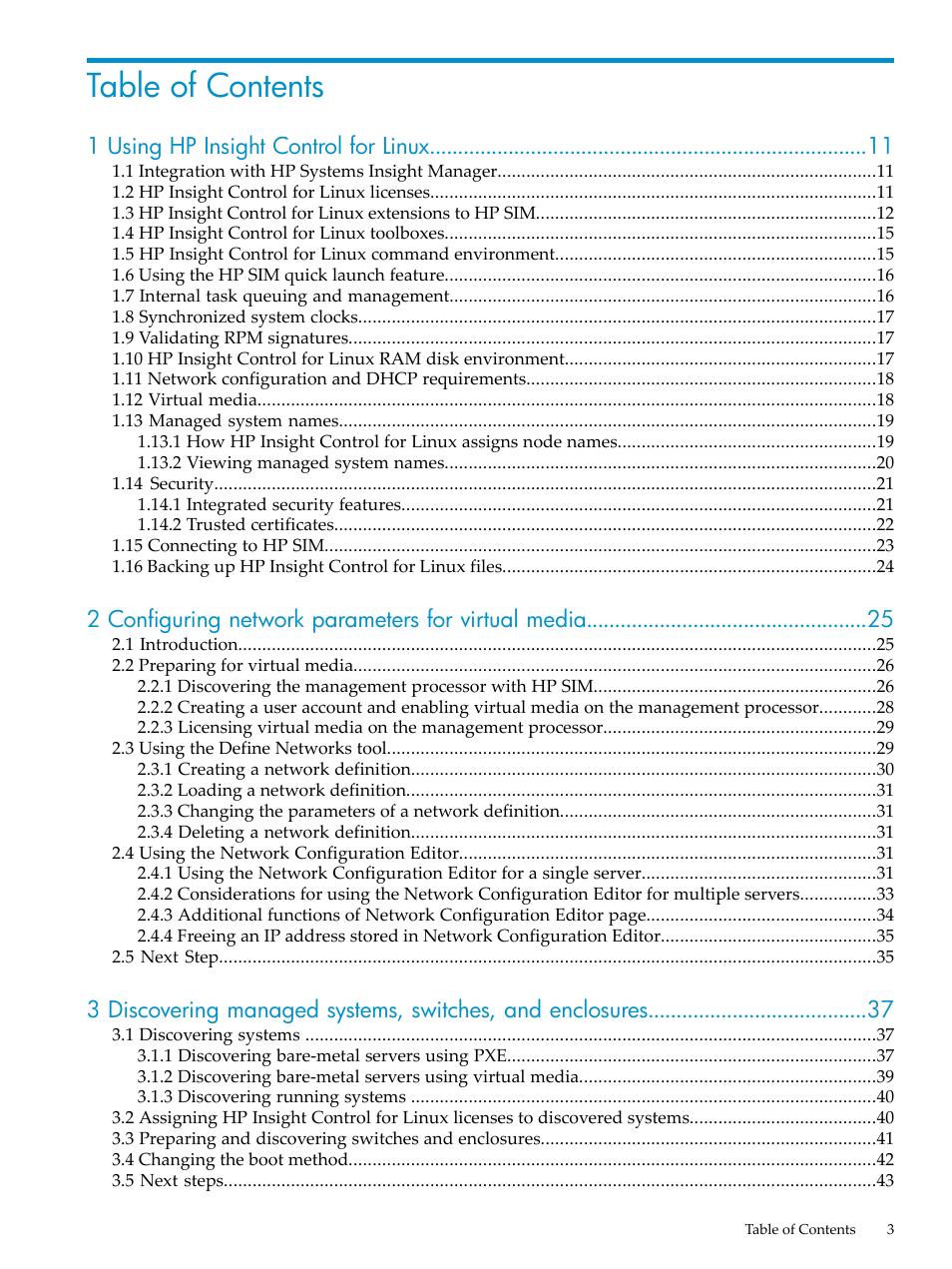 HP Insight Control Software for Linux User Manual | Page 3 / 278