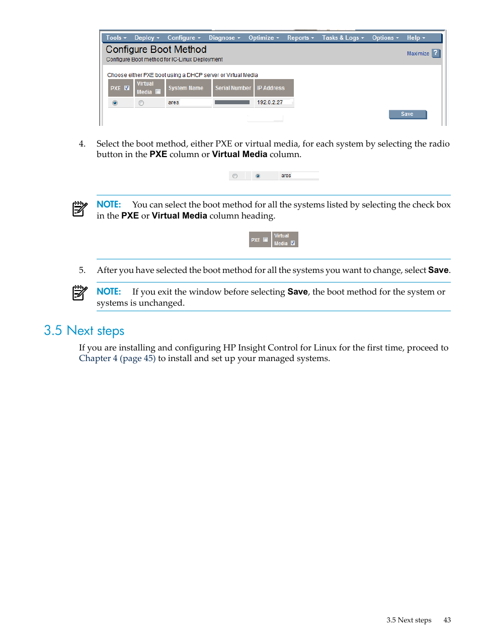 5 next steps | HP Insight Control Software for Linux User Manual | Page 43 / 278