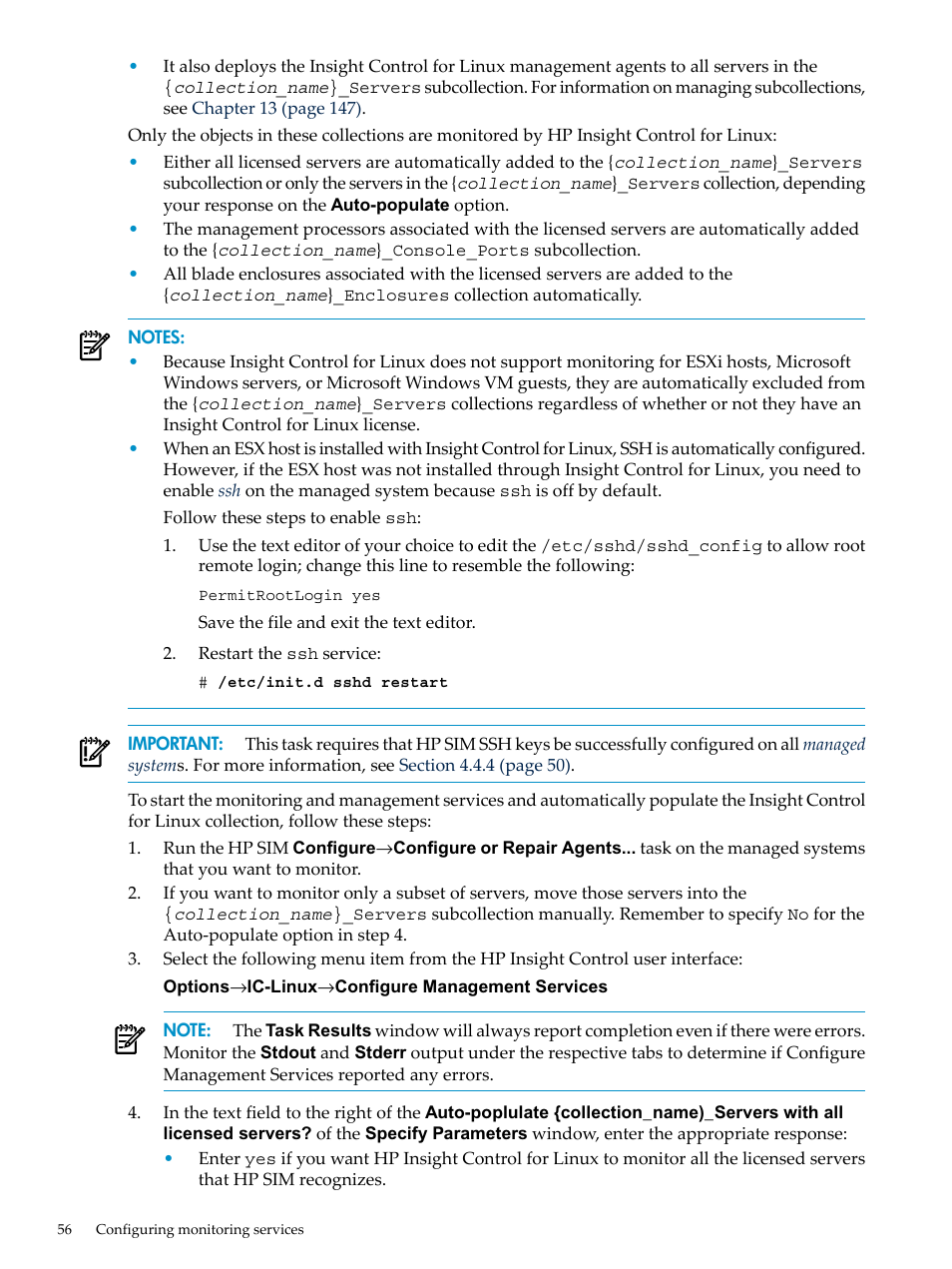 HP Insight Control Software for Linux User Manual | Page 56 / 278