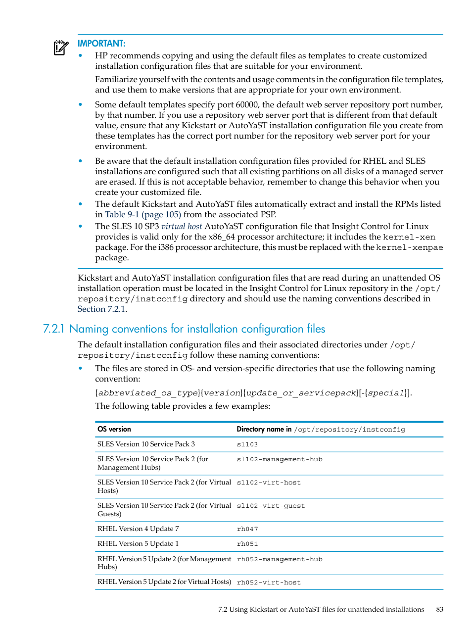 HP Insight Control Software for Linux User Manual | Page 83 / 278