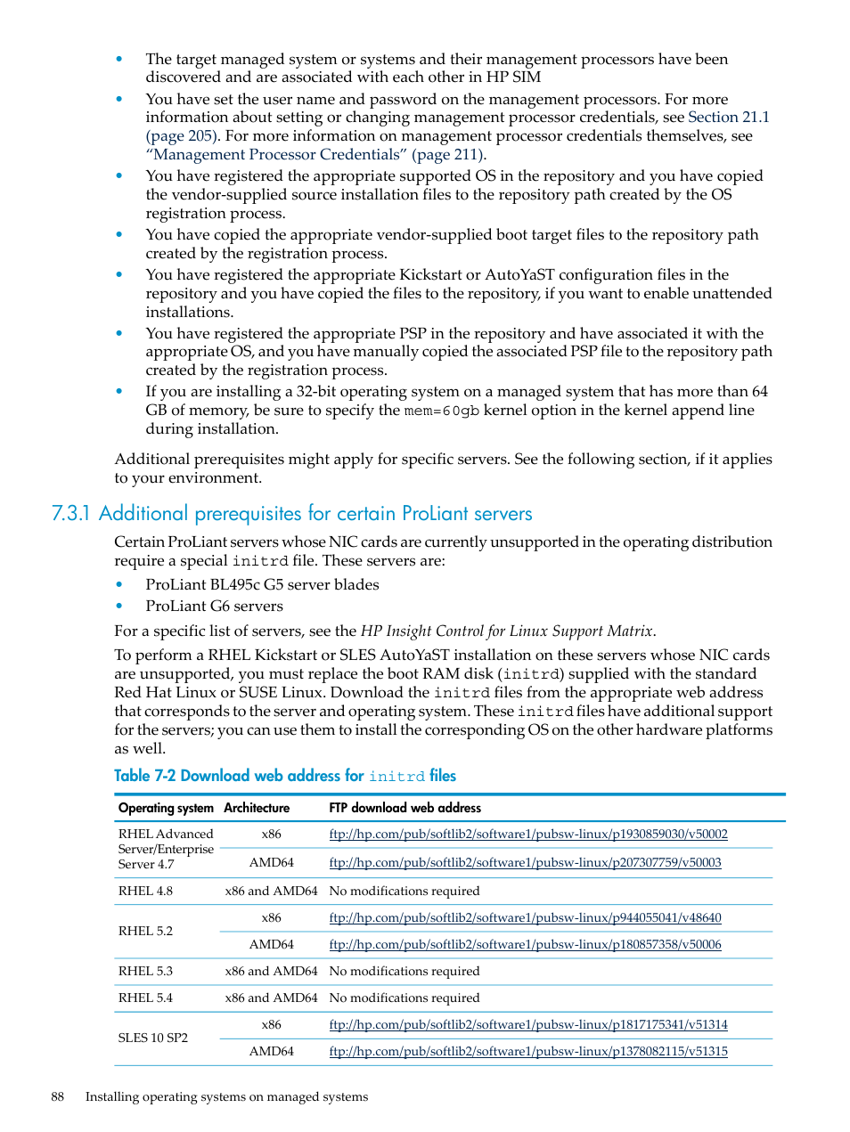 HP Insight Control Software for Linux User Manual | Page 88 / 278