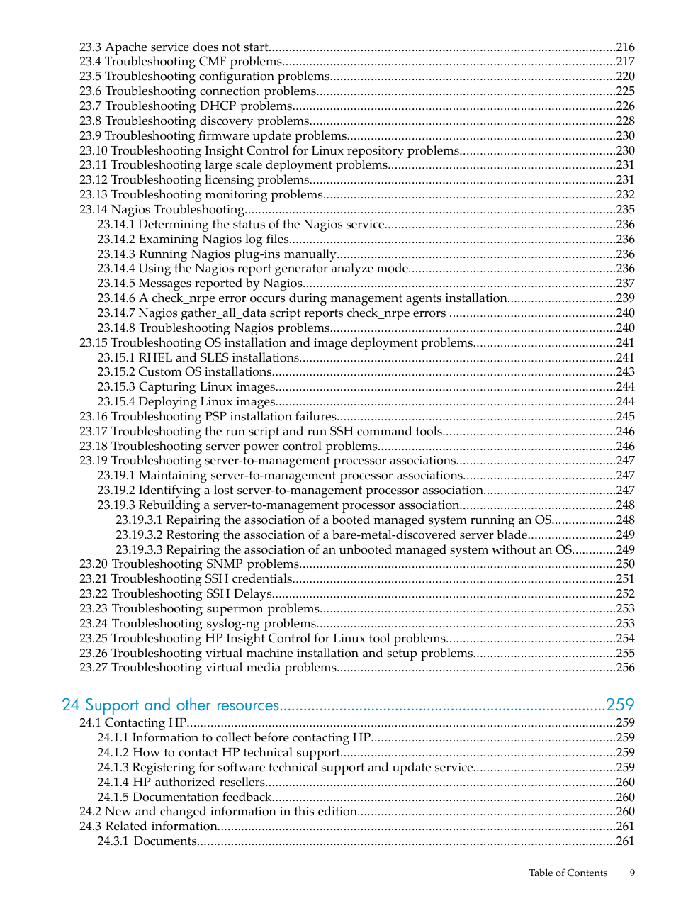 24 support and other resources | HP Insight Control Software for Linux User Manual | Page 9 / 278