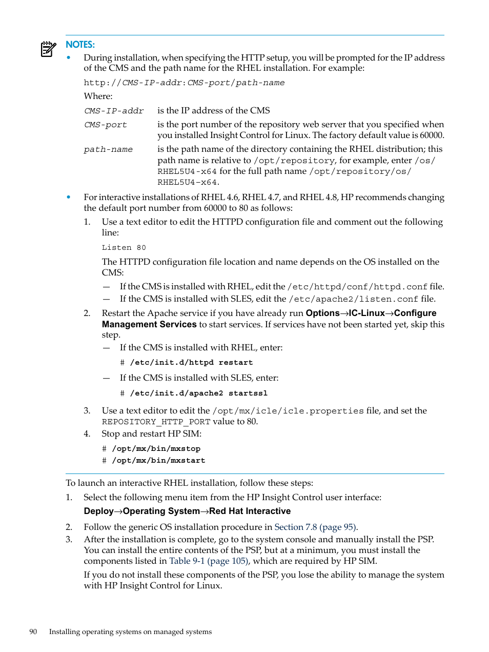 HP Insight Control Software for Linux User Manual | Page 90 / 278