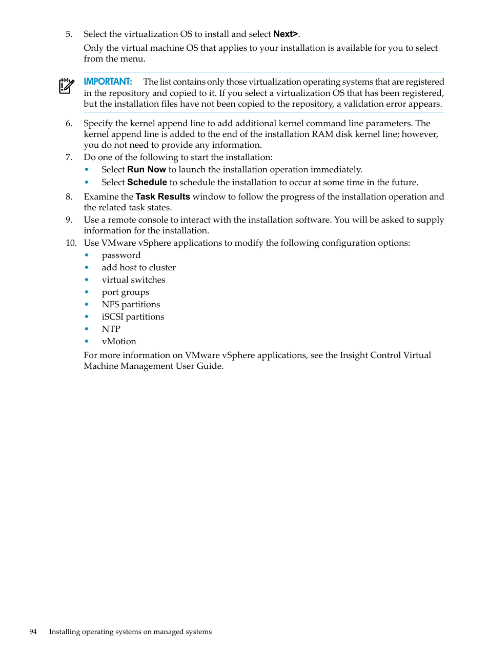 HP Insight Control Software for Linux User Manual | Page 94 / 278