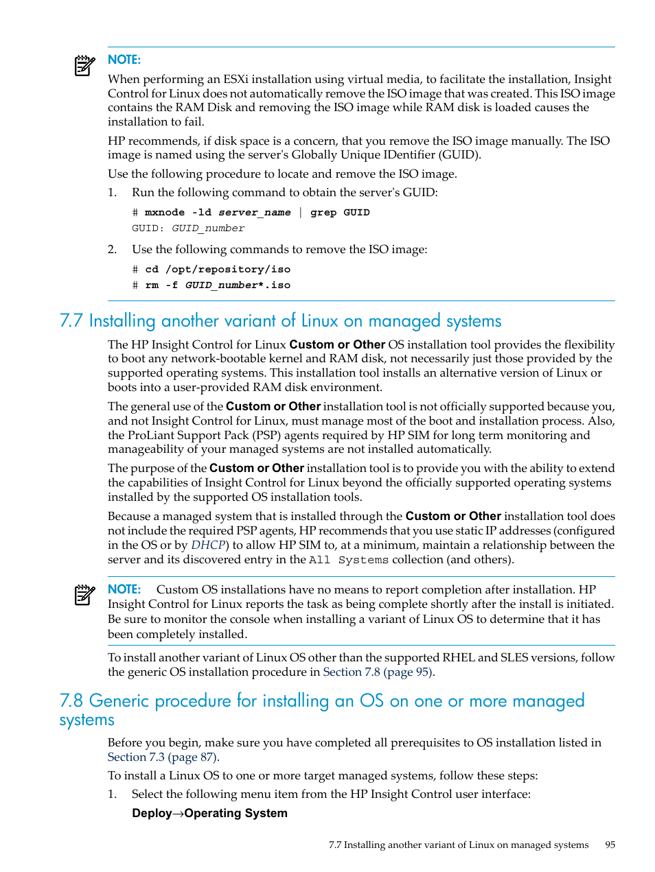 HP Insight Control Software for Linux User Manual | Page 95 / 278