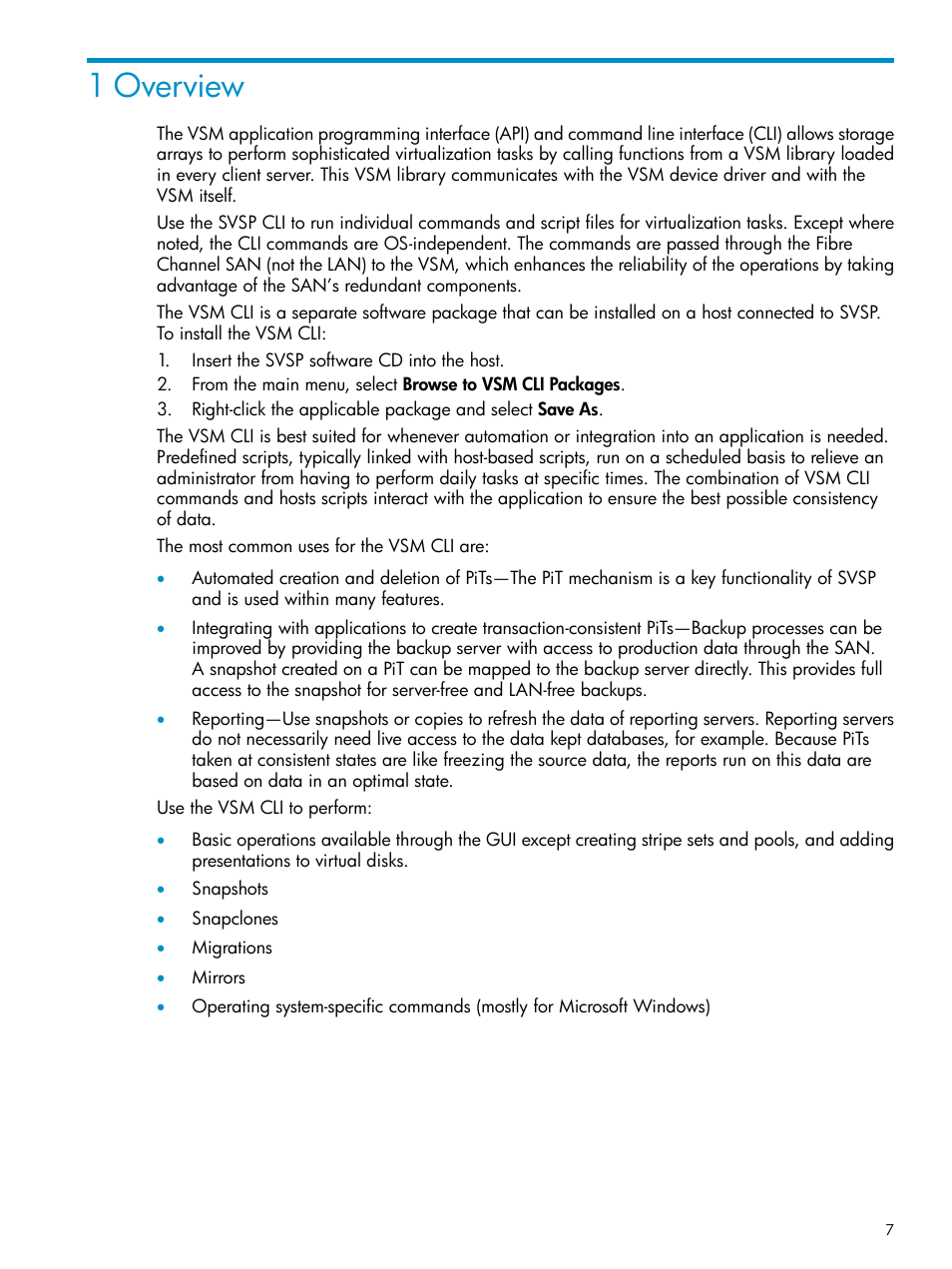 1 overview | HP SAN Virtualization Services Platform User Manual | Page 7 / 79