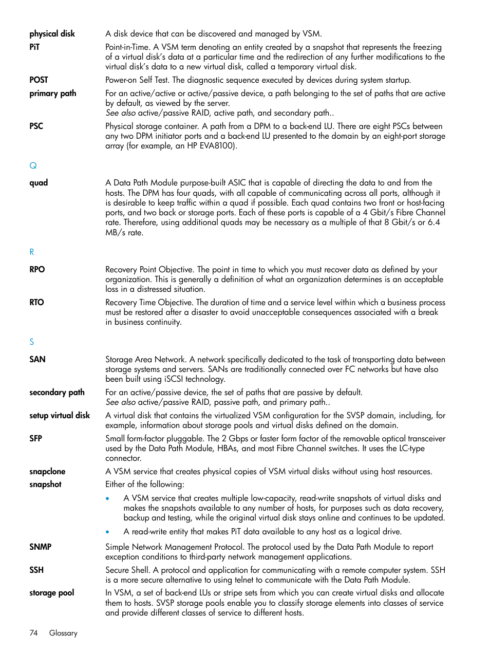 HP SAN Virtualization Services Platform User Manual | Page 74 / 79