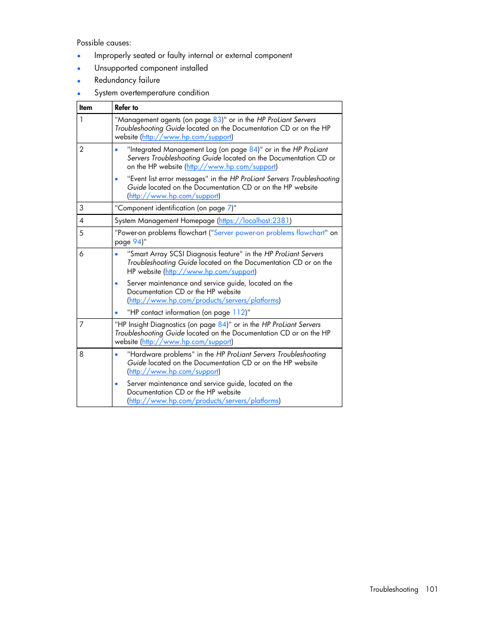 HP ProLiant ML570 G4 Server User Manual | Page 101 / 125