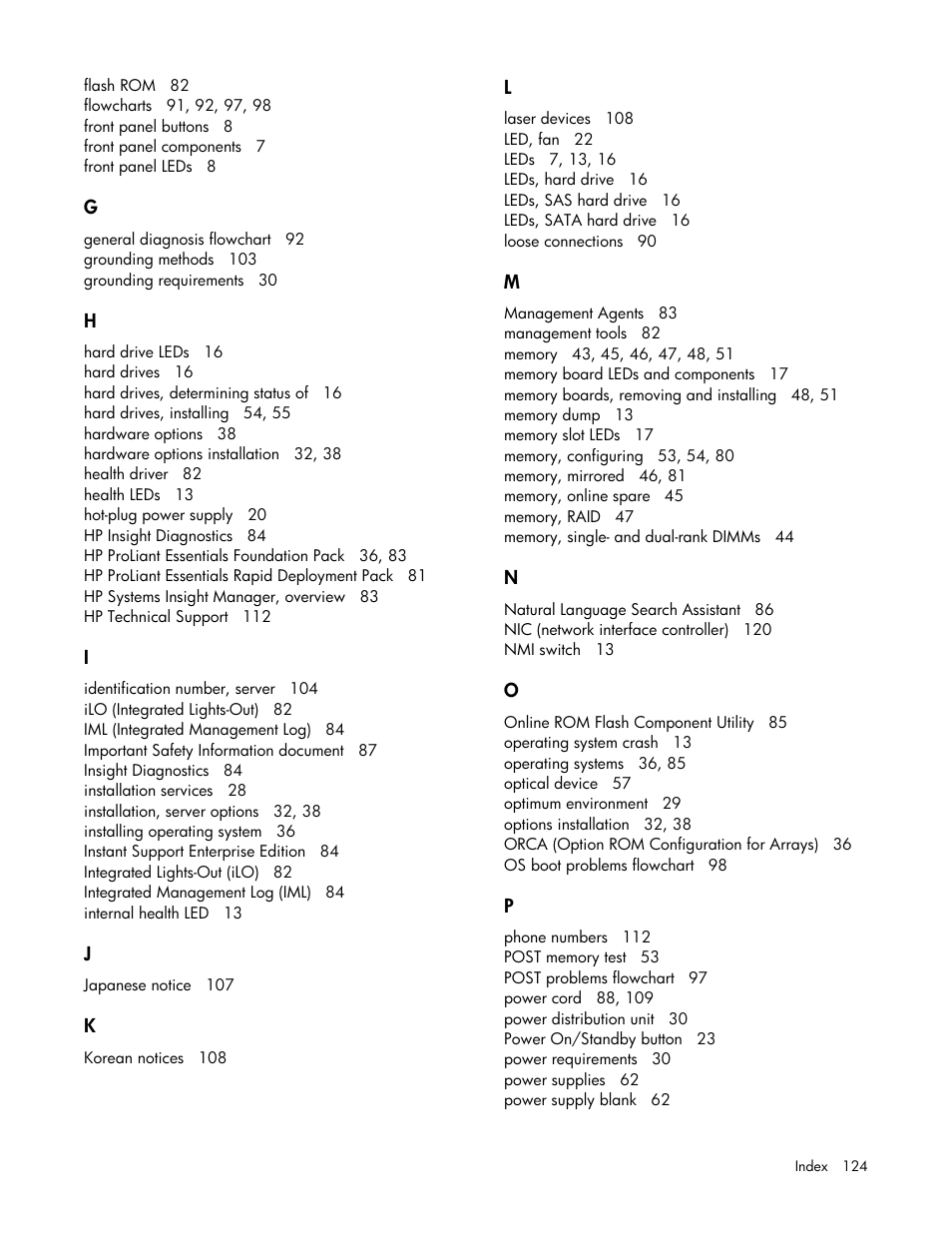 HP ProLiant ML570 G4 Server User Manual | Page 124 / 125