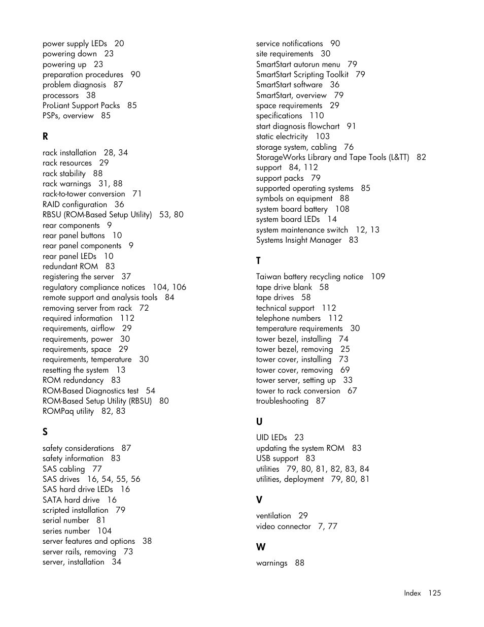 HP ProLiant ML570 G4 Server User Manual | Page 125 / 125