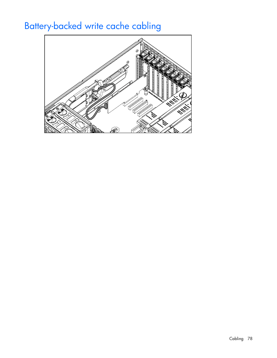 Battery-backed write cache cabling | HP ProLiant ML570 G4 Server User Manual | Page 78 / 125