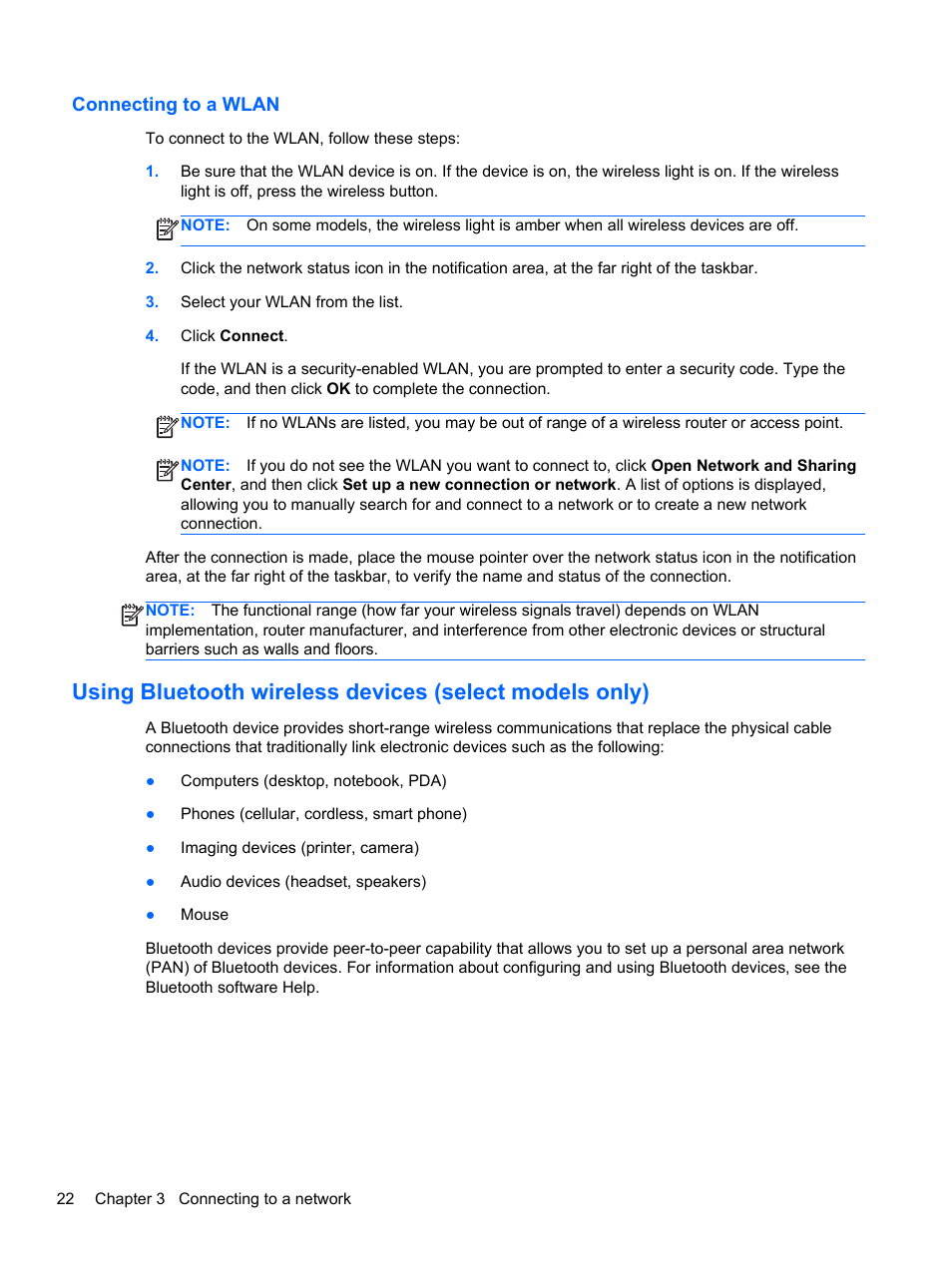 Connecting to a wlan | HP Pavilion dv6-7122he Entertainment Notebook PC User Manual | Page 32 / 104