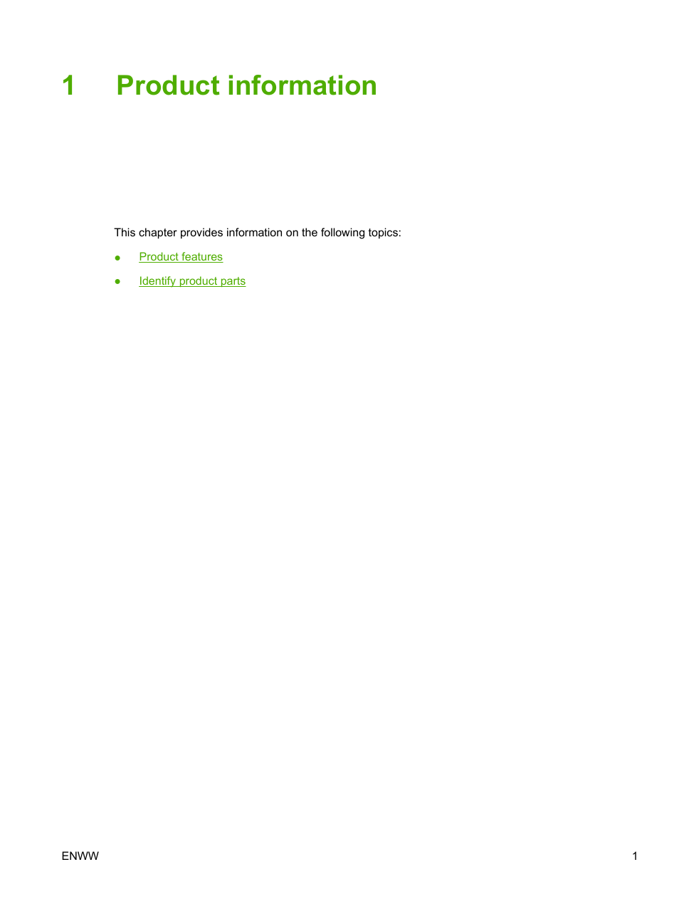 Product information, 1 product information, 1product information | HP LaserJet P2015 User Manual | Page 11 / 158