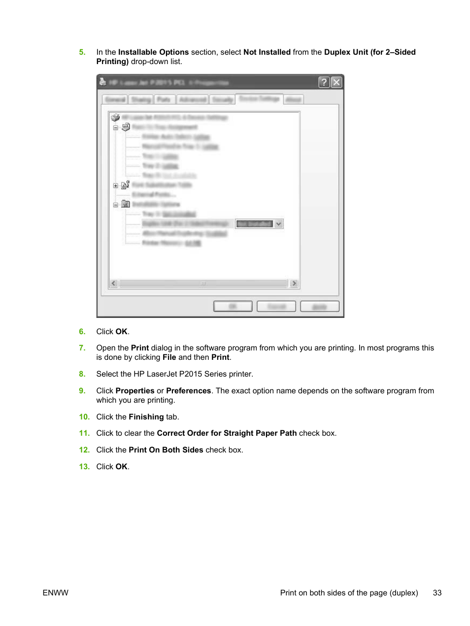 HP LaserJet P2015 User Manual | Page 43 / 158