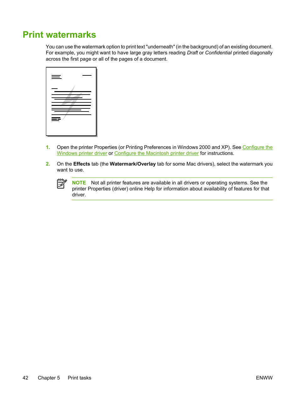 Print watermarks | HP LaserJet P2015 User Manual | Page 52 / 158