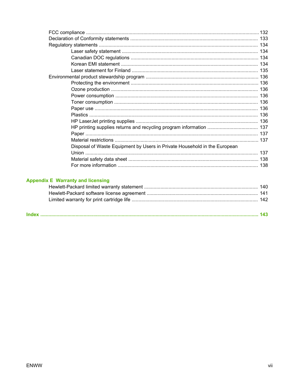 HP LaserJet P2015 User Manual | Page 9 / 158