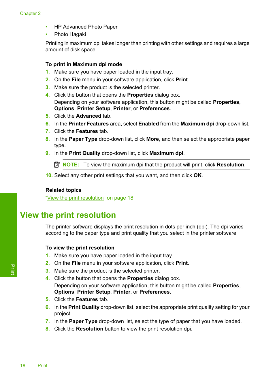 View the print resolution | HP Deskjet F4480 User Manual | Page 21 / 113