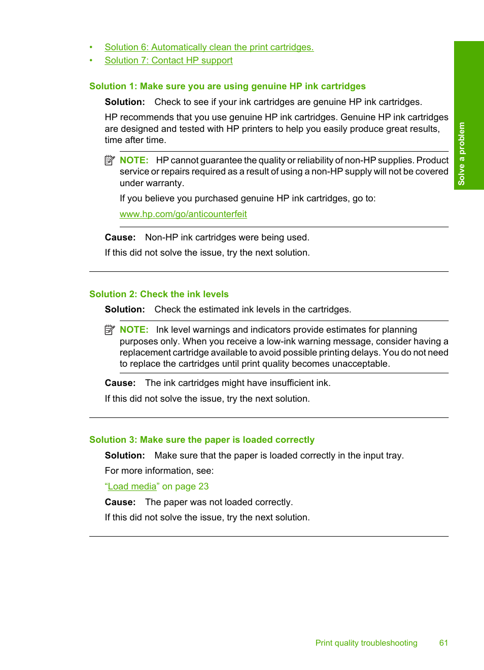 Solution 2: check the ink levels | HP Deskjet F4480 User Manual | Page 64 / 113