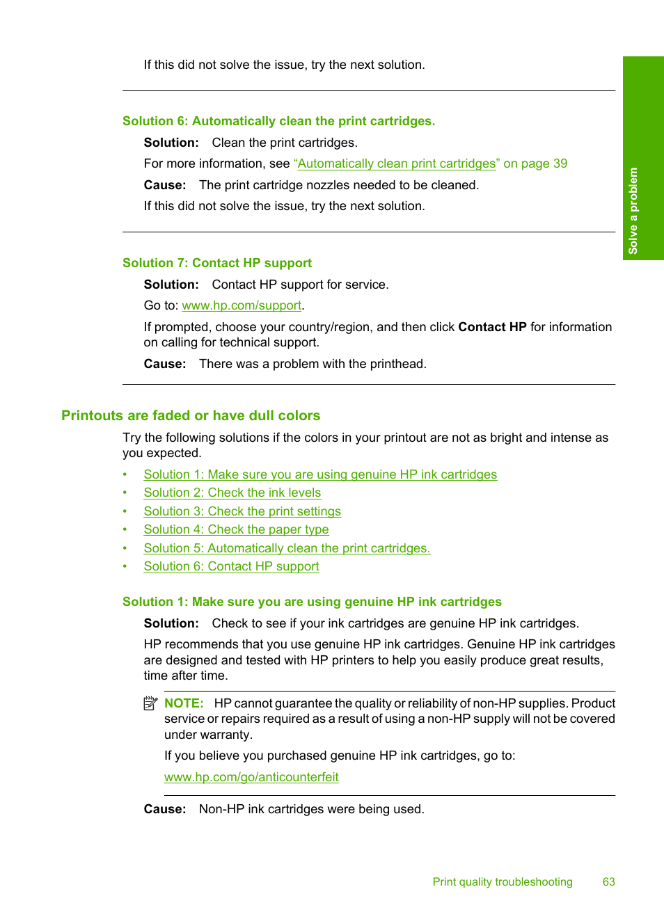 Printouts are faded or have dull colors | HP Deskjet F4480 User Manual | Page 66 / 113