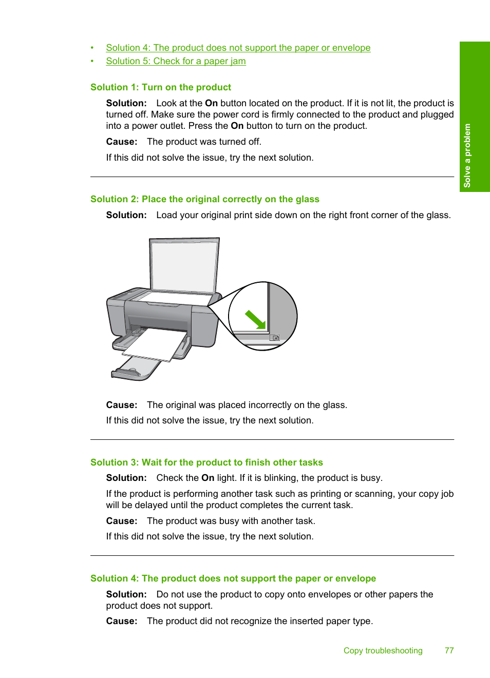 Solution 1: turn on the product | HP Deskjet F4480 User Manual | Page 80 / 113