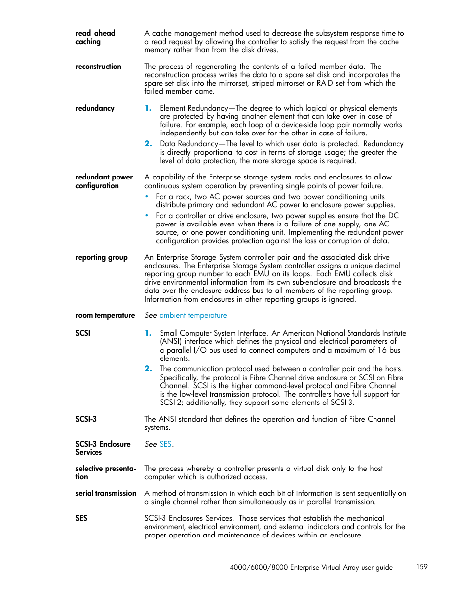 Redundant power configuration | HP 4000.6000.8000 Enterprise Virtual Arrays User Manual | Page 159 / 169