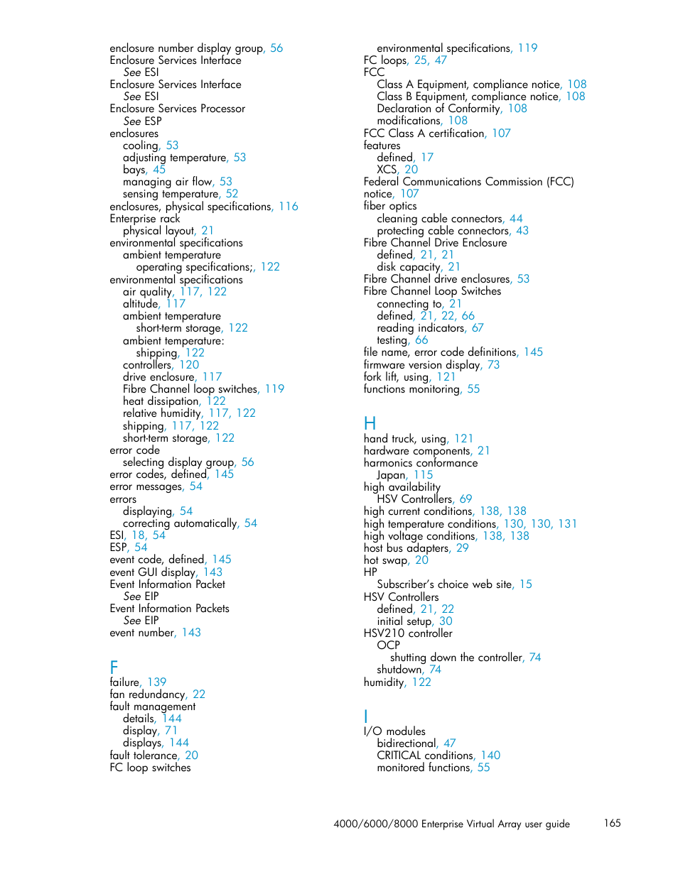 HP 4000.6000.8000 Enterprise Virtual Arrays User Manual | Page 165 / 169