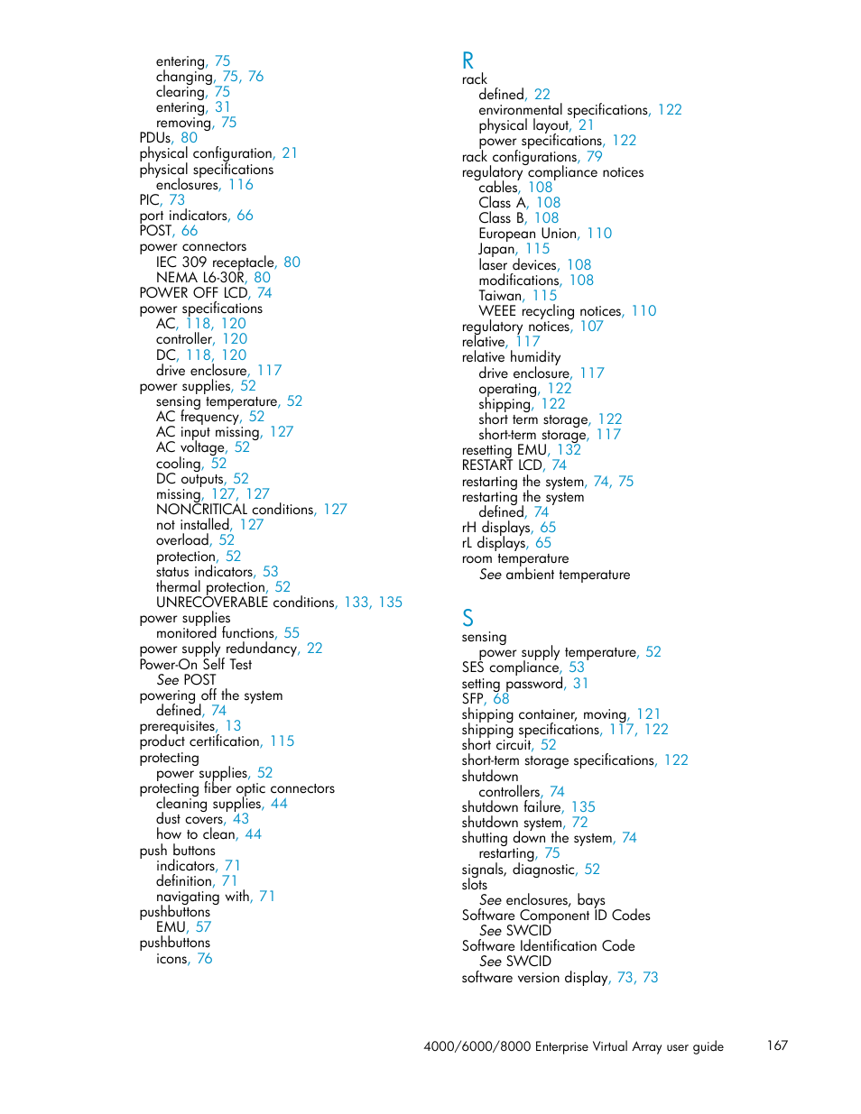 HP 4000.6000.8000 Enterprise Virtual Arrays User Manual | Page 167 / 169