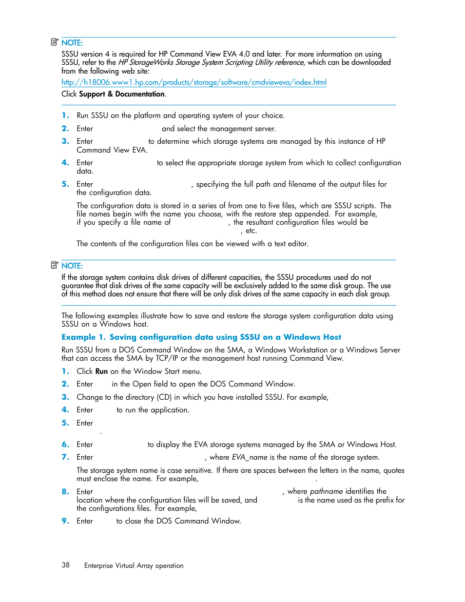 HP 4000.6000.8000 Enterprise Virtual Arrays User Manual | Page 38 / 169