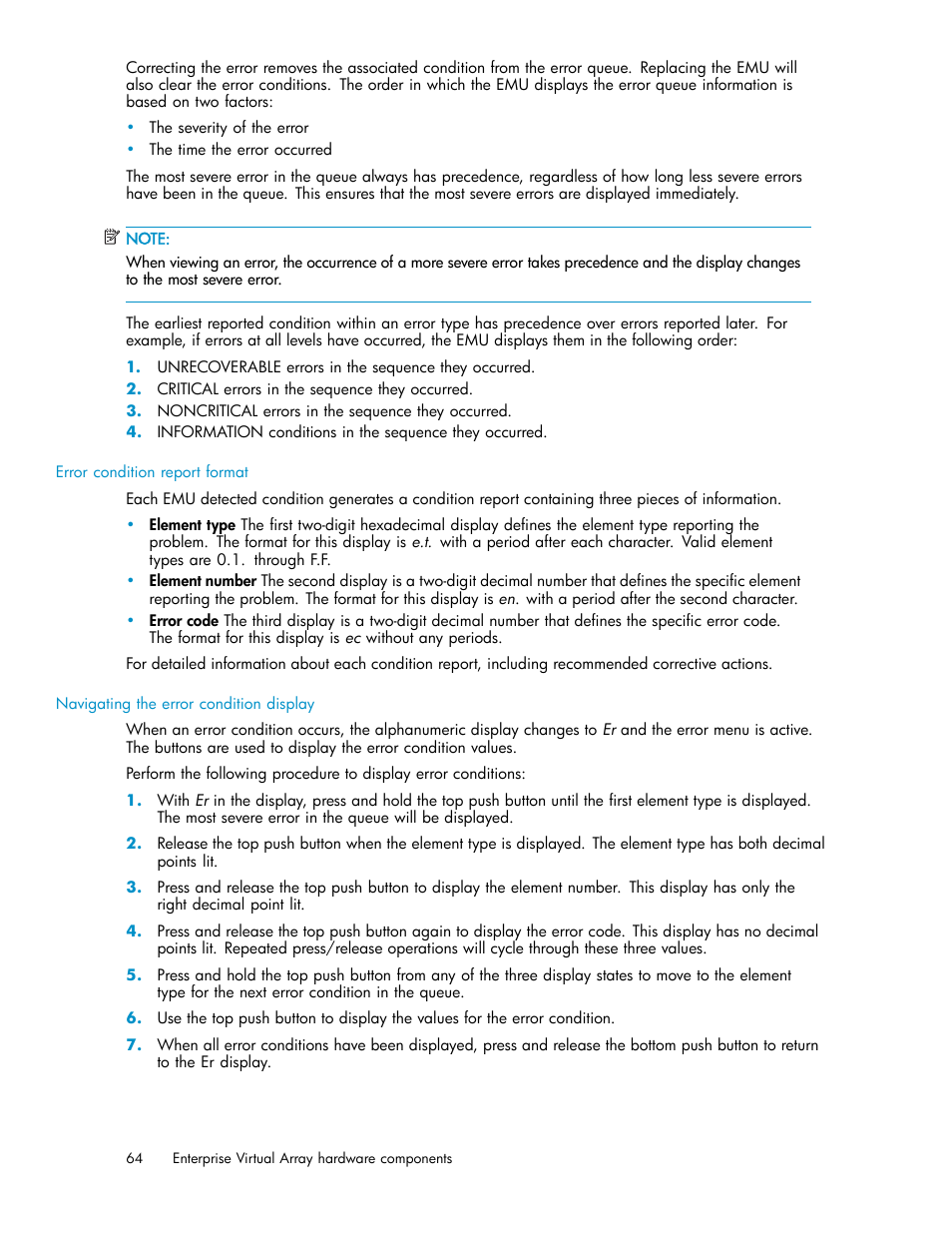 HP 4000.6000.8000 Enterprise Virtual Arrays User Manual | Page 64 / 169